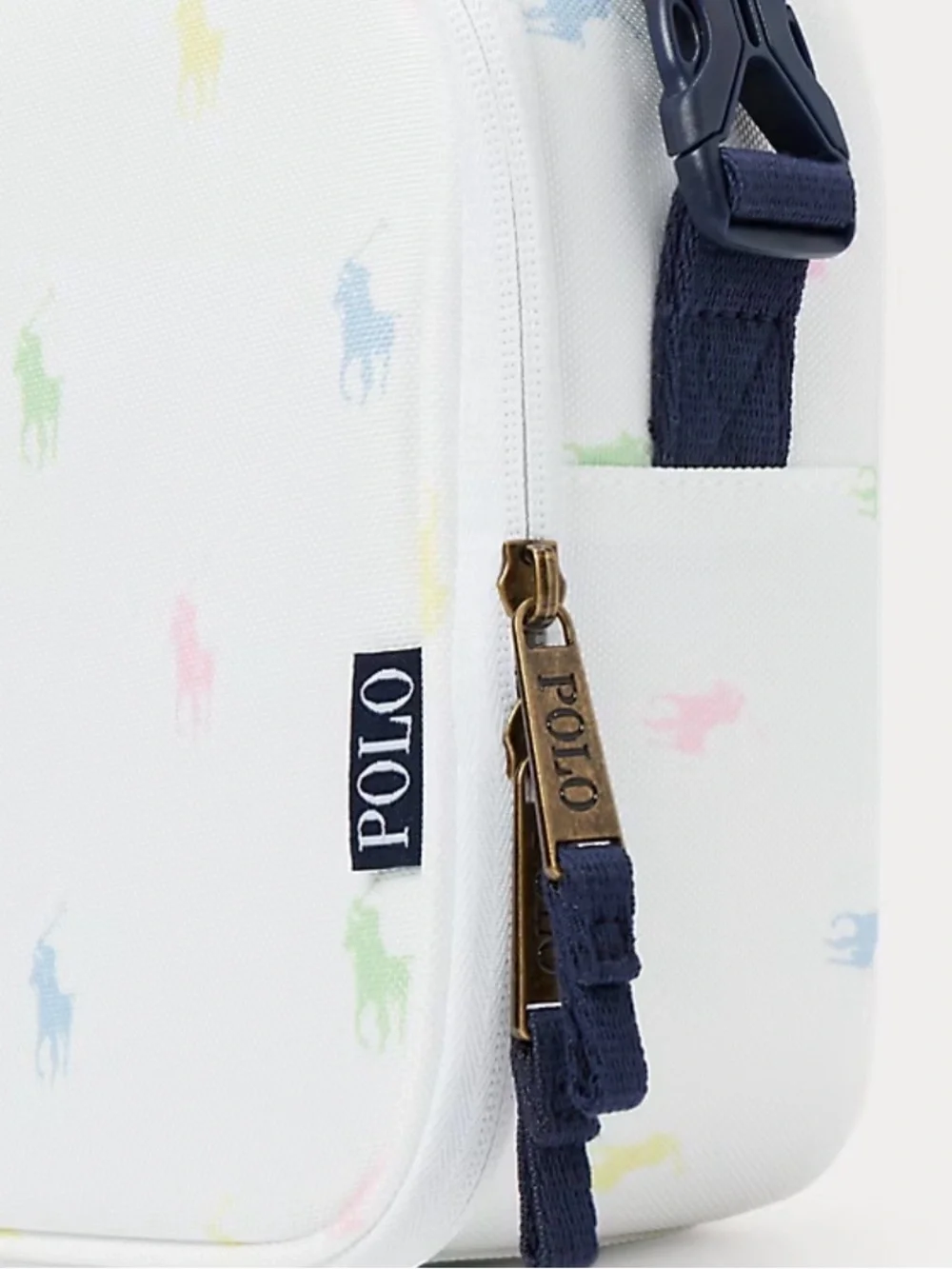 Polo Ralph Lauren White Canvas Polo Pony Lunch Tote